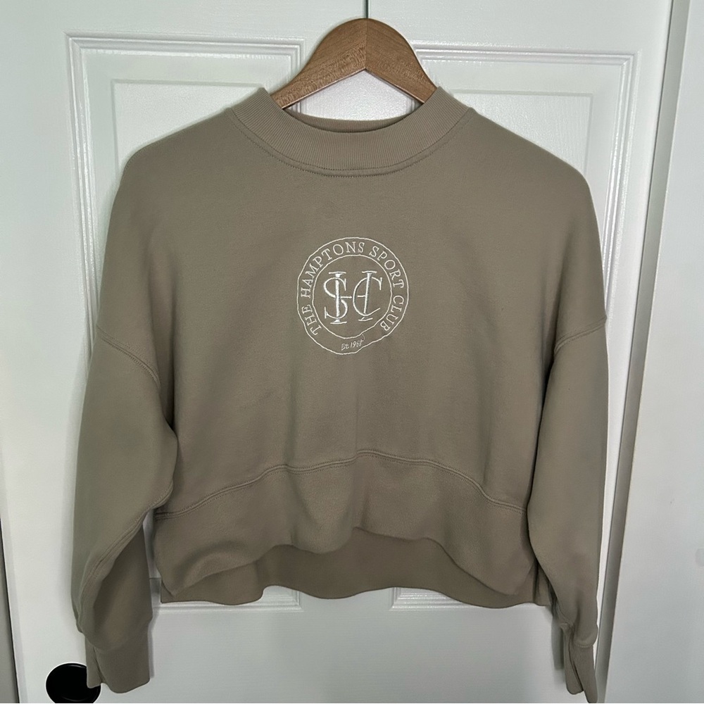Abercrombie & Fitch Beige Cropped Crewneck Size XS